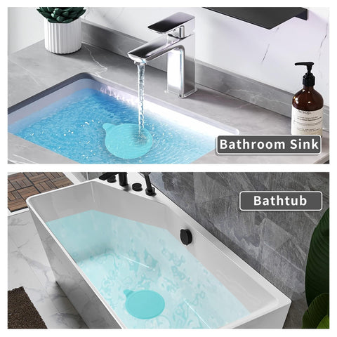 Tomario Silicone Bathtub Stopper, 6" Extra Large Sink Plug, Universal Shower Drain Tub Stopper for Kitchen Sink Bathroom