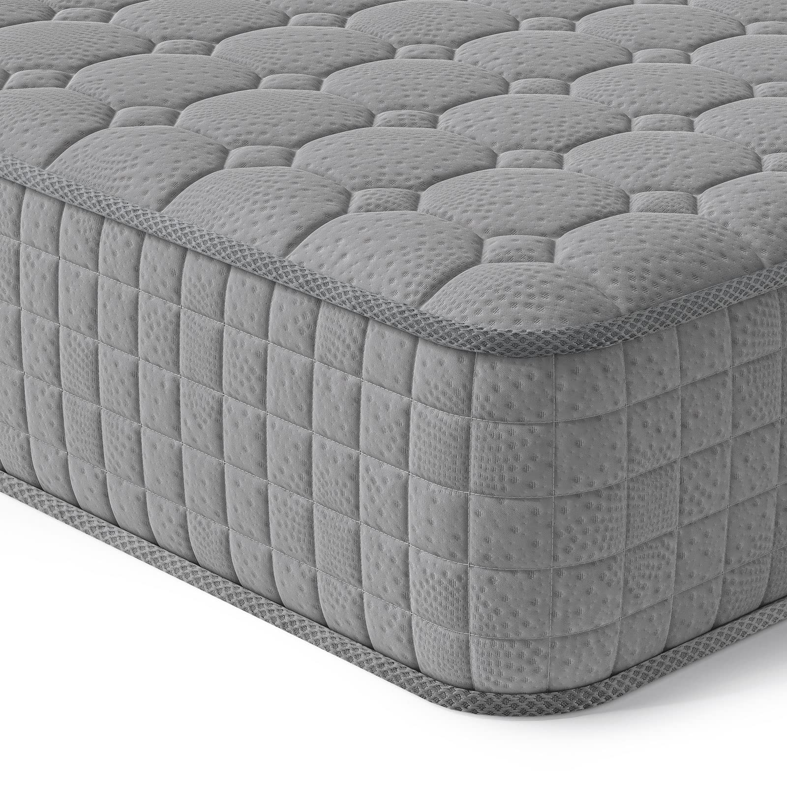 Vesgantti King Size Mattress Hybrid Mattress 150x200x25cm, Grey