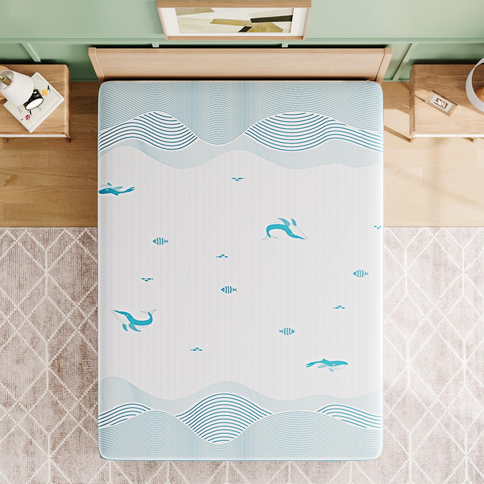 Vesgantti 20CM Ocean-Inspired Memory Foam Mattress - Double, Medium Firm