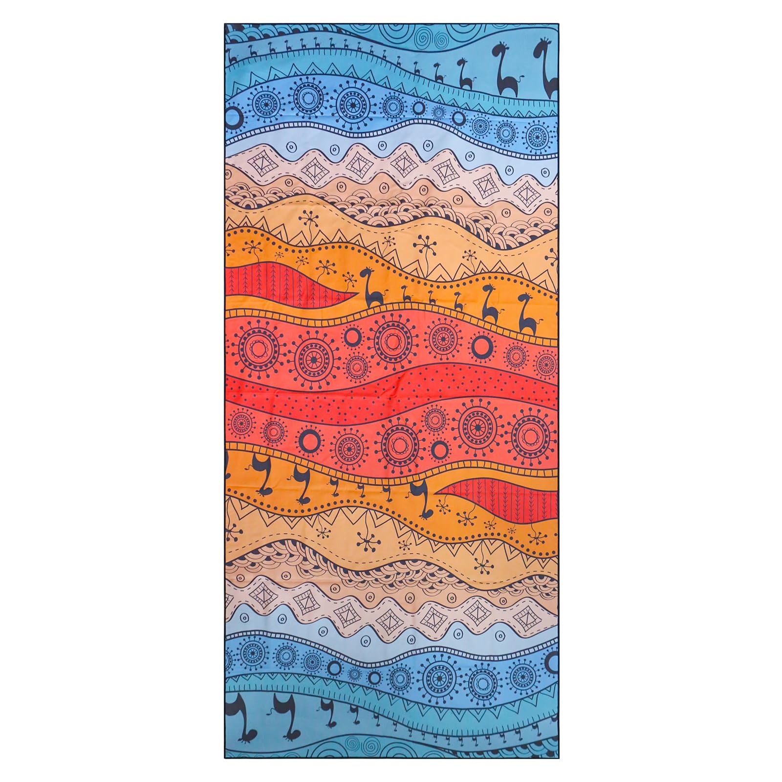 Vorvowry Microfibre Beach Towels for Adults Women Men Extra Large Lightweight Quick Dry Sand Free Travel Towel Double Sided Printing for Swim Sports