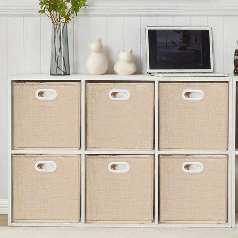 Mangata Cube Storage Boxes 33x38x33cm, Light Khaki, 4Pcs