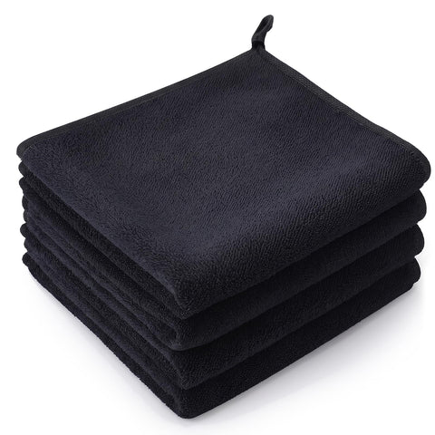 saerryor 4 Pack Microfiber Hand Towel, Soft Absorbent Hand Towels with Hanging Loop