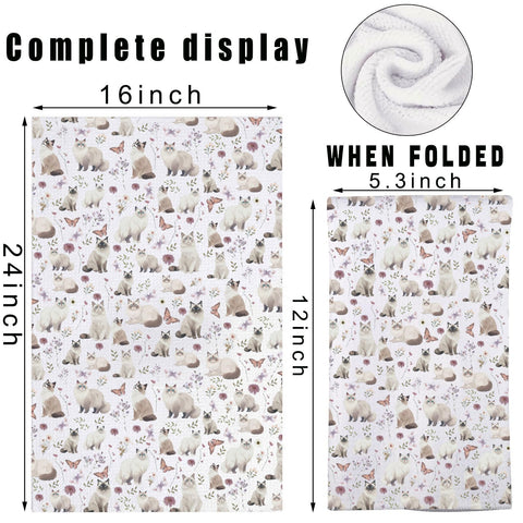 MYSOMY Ragdoll Cat Kitchen Towels Ragdoll Cat Dish Towel Ragdoll Cat Lover Gifts Ragdoll Cat Owner Gift Ragdoll Cat Housewarming Gifts