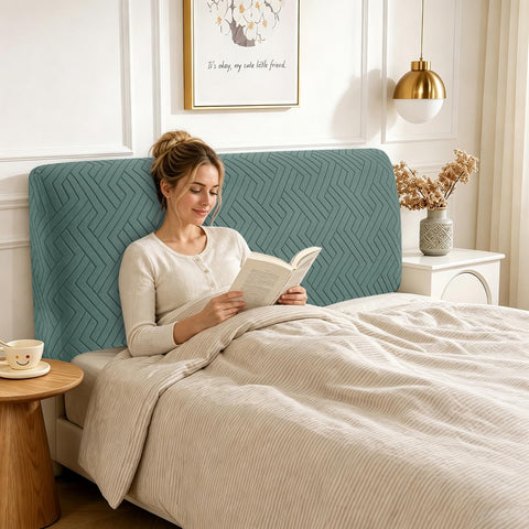 CYCMACO Elastic Headboard Cover, Double/Single Bed Headboard, Removable and Washable Dust Cover, Durable, Universal Headboard Cover Dustproof