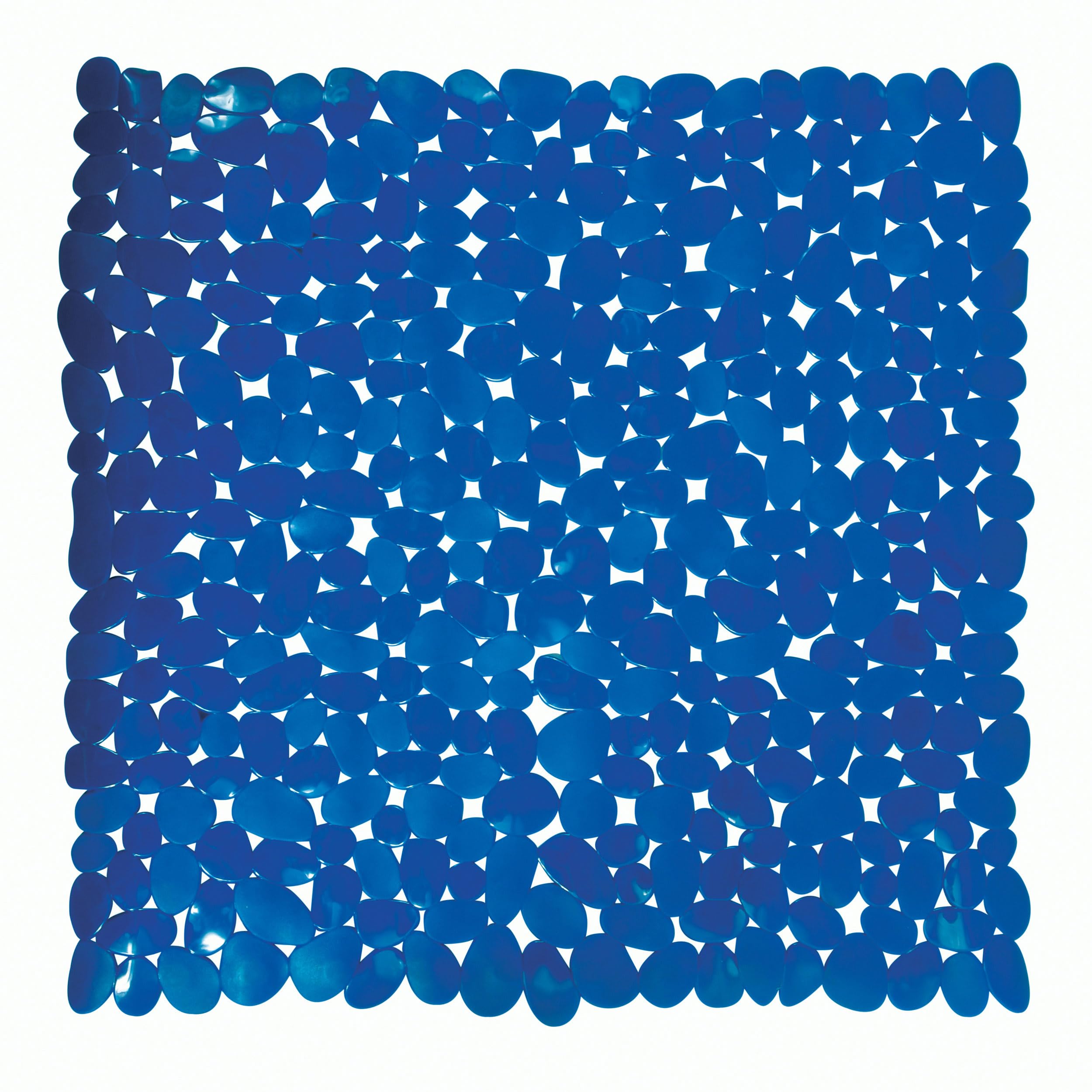 MSV "Pebbles Shower Mat, Dark Blue, 53 x 53 cm