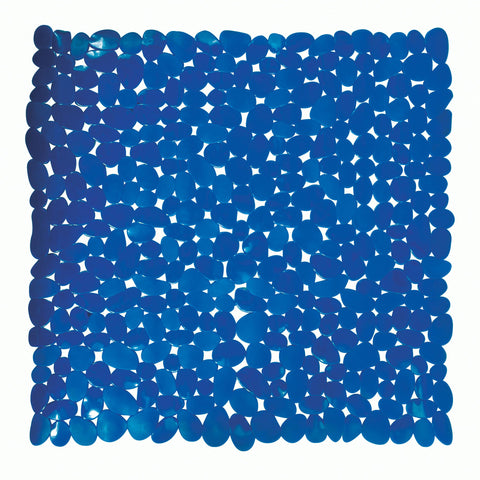 MSV "Pebbles Shower Mat, Dark Blue, 53 x 53 cm