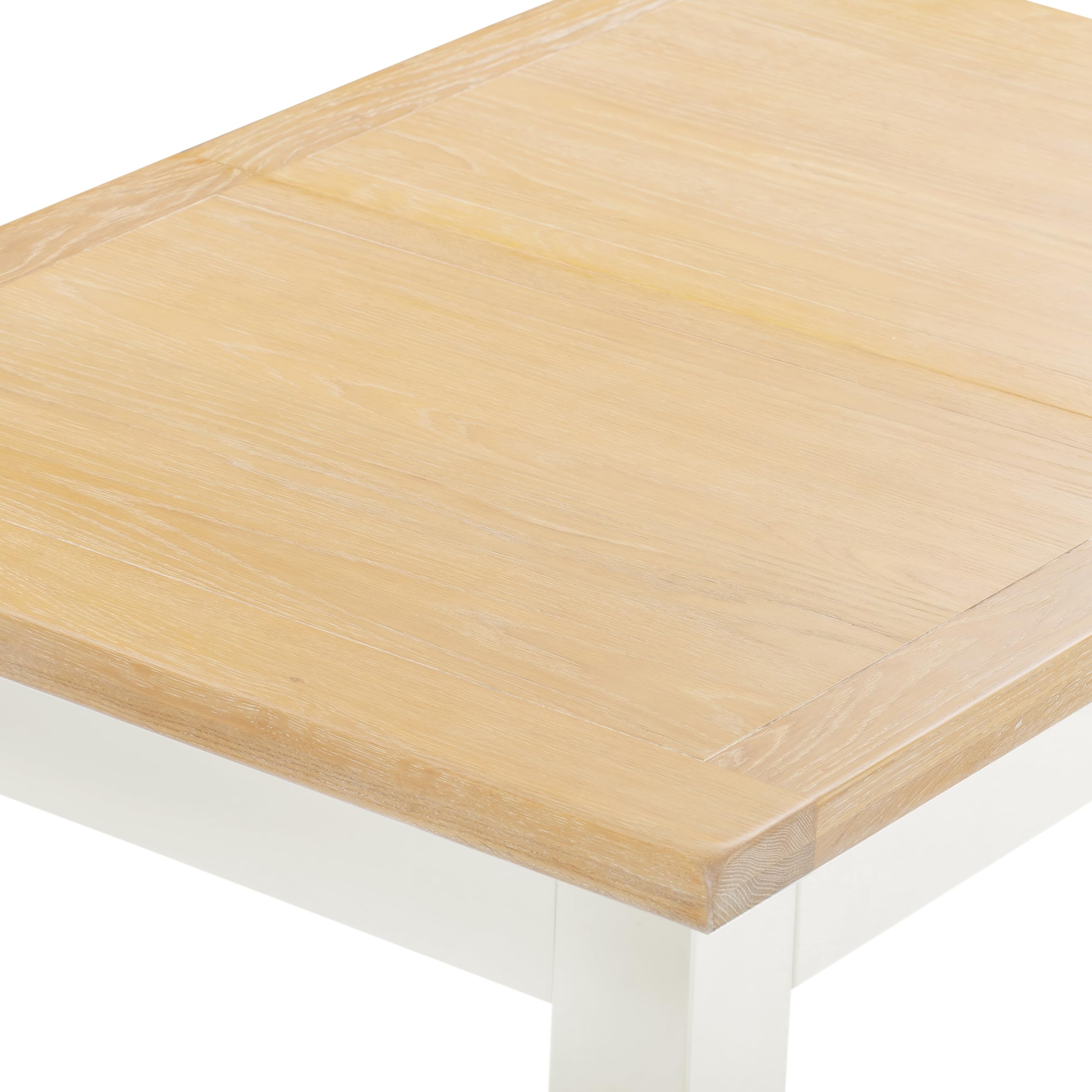 Seconique Windsor Extending Dining Table in Ivory/Oak