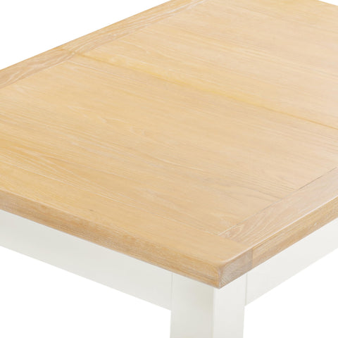 Seconique Windsor Extending Dining Table in Ivory/Oak