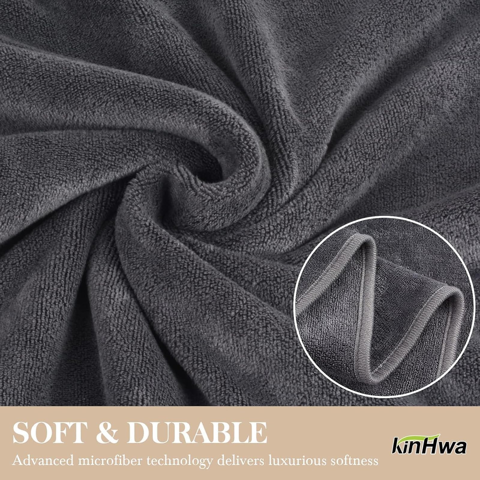 KinHwa Microfibre Soft Hand Towels for Kitchen Abosorbent Small Guest Towel