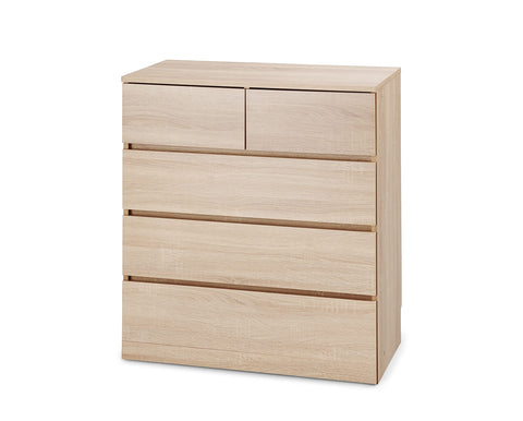 Iris Ohyama, Dresser/Chest of Drawers/Wooden Chest of Drawers/Dresser with 5 Drawers Runner, Easy Assembly, Modern Design, Office, Living Room