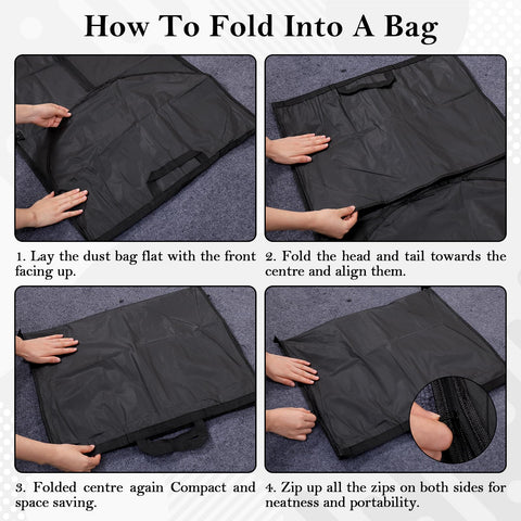 Hejo 2 Pcs Wedding Dress Bag, 180×60 cm Garment Bags, Dust-proof Clothes Covers Protector Bags, Long Dress Bags Covers with Handle