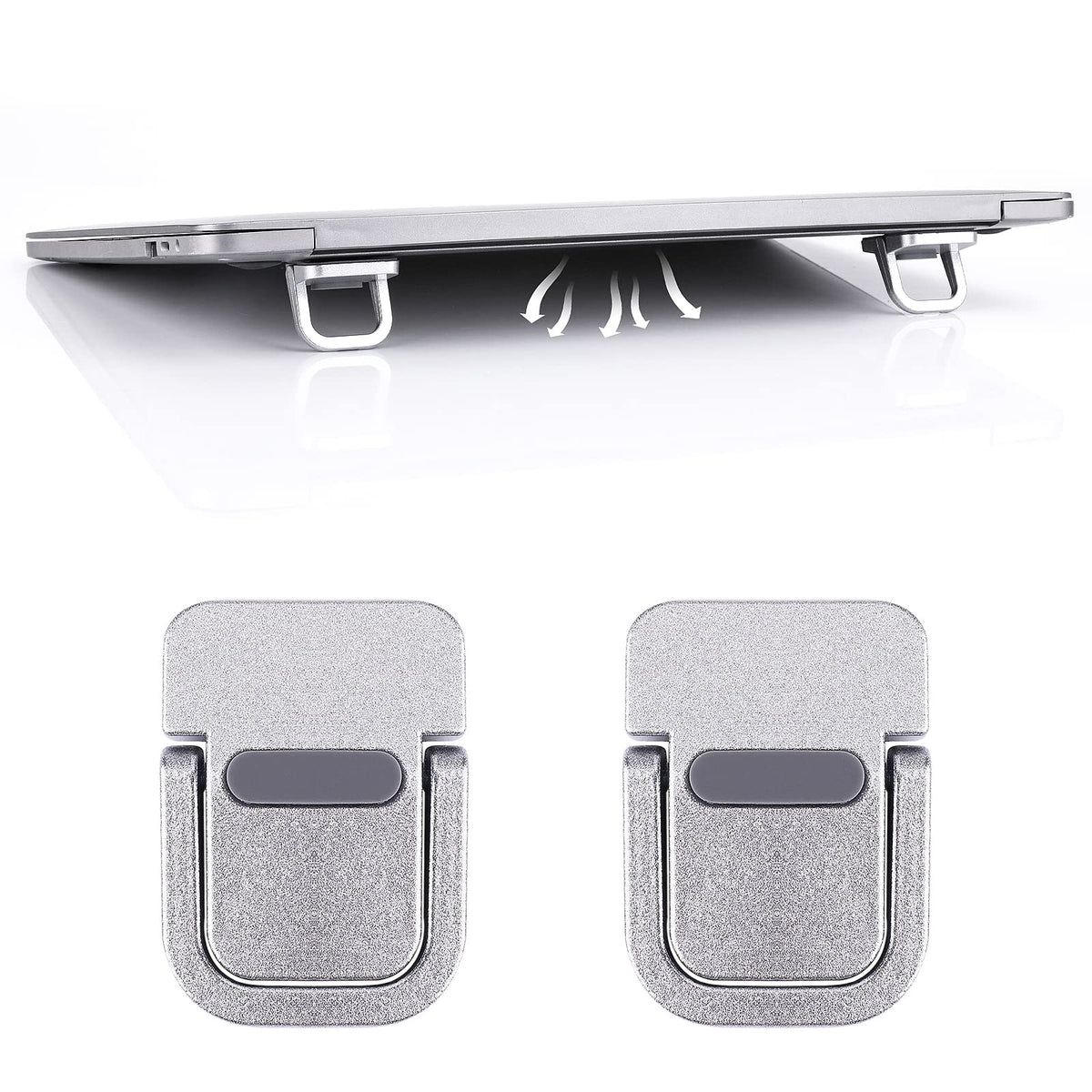 Abeillo 2PCS Portable Keyboard Riser, Self-Adhesive Mini Laptop Stand Invisible Computer Keyboard Stand for Desk, Laptop Feet Compatible with Pro/Air