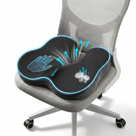Sennycat Memory Foam Seat Cushion for Office Chair, Ergonomic Coccyx Support for Tailbone Pain Relief, Car Seat Pad