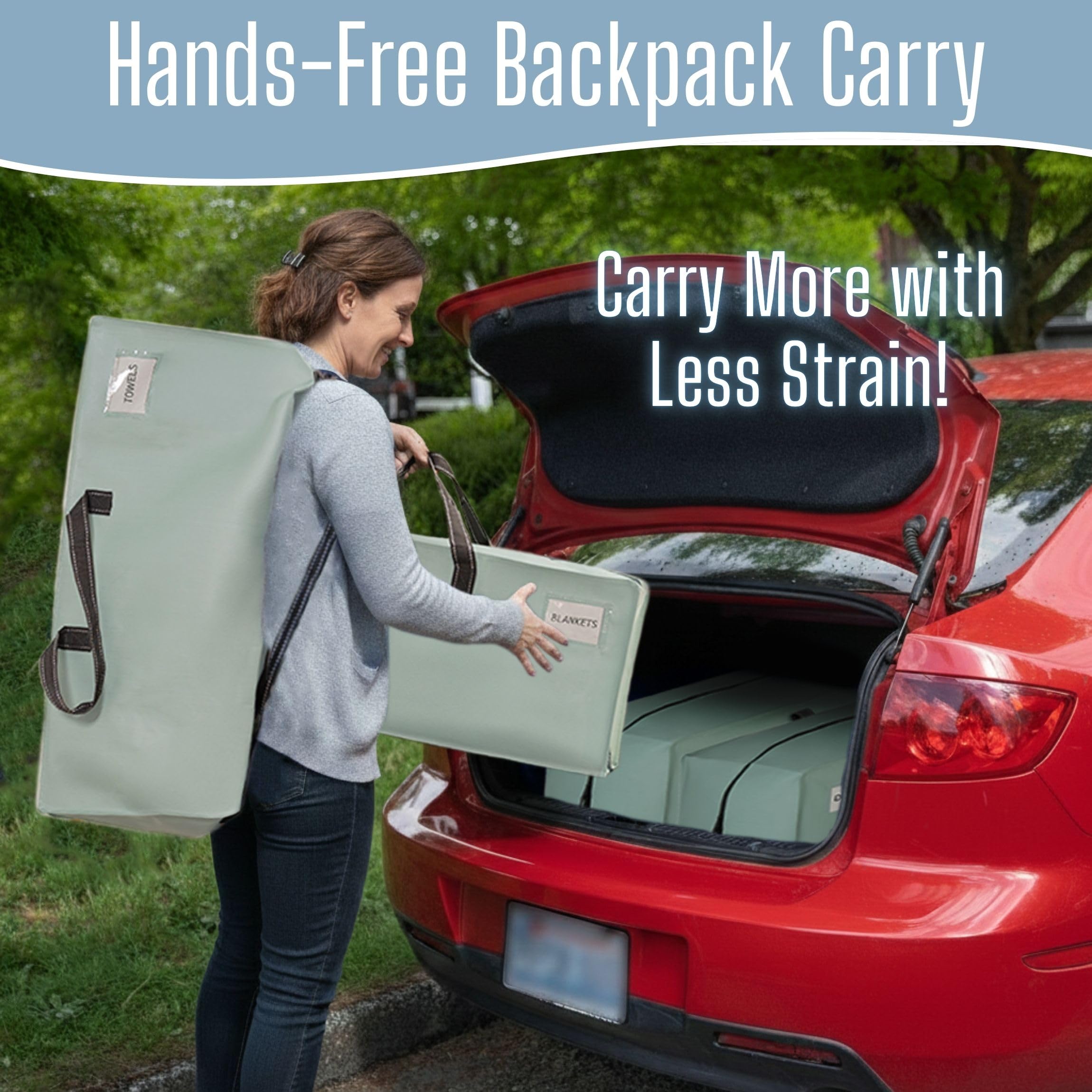 VENO 8 Pack Heavy-Duty Extra Large Moving Bags W/Backpack Straps, Moving House Essentials, Clothes Storage, Packing, Laundry Bags