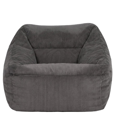 icon Natalia Cord Bean Bag Chair with Filling Included, Grey