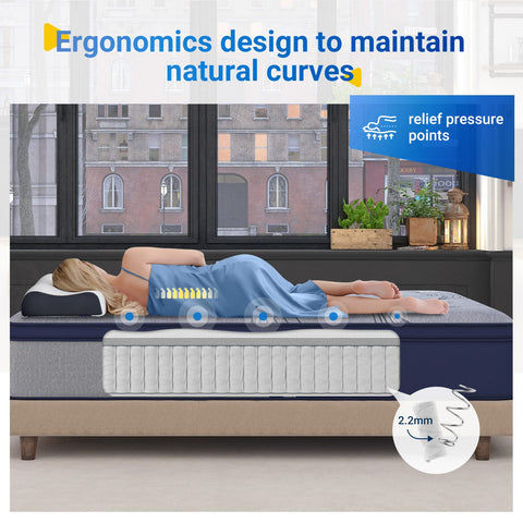 Avenco Bed Mattress Conventional, Gel Foam, King