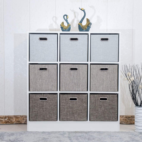 Posprica 3X Thicker Collapsible Storage Bins,13×13 Foldable Storage Cube Boxes Fabric Drawer for Closet Shelf Cabinet Bookcase