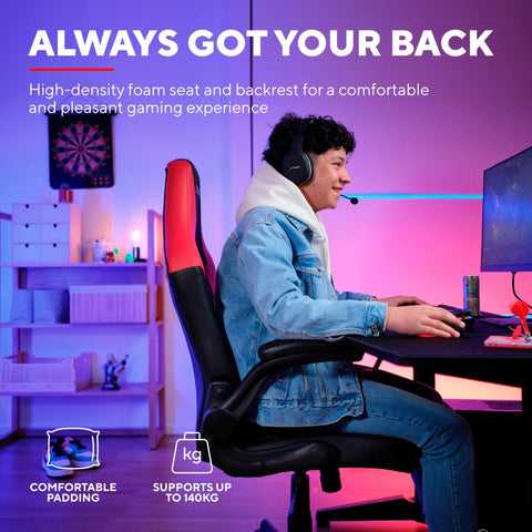 GXTrust Yezz Gaming Chair with Padded Arm Rest, Red