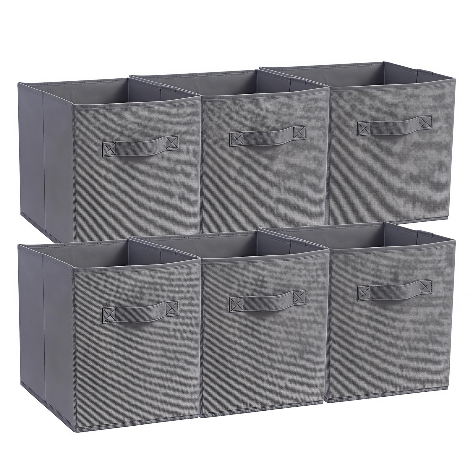 Resszo Cube Storage Boxes Set of 6, 27x27 Cubes with Handles