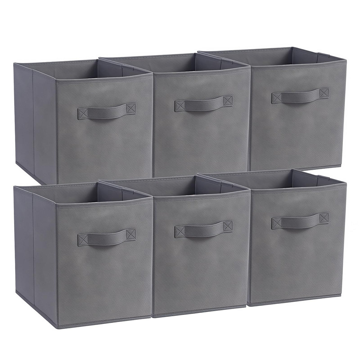 Resszo Cube Storage Boxes Set of 6, 27x27 Cubes with Handles