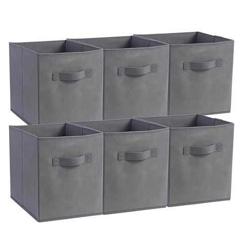 Resszo Cube Storage Boxes Set of 6, 27x27 Cubes with Handles