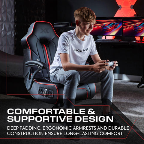 X-Rocker Torque Console Gaming Chair, 2.1 Stereo Audio Gaming Seat - Bluetooth Connectivity, Reactive Vibration, Foldable Base