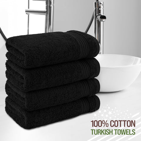 American Veteran Towel, Hand Towels for Bathroom Set of 4, 100% Cotton Turkish Hand Towel Sets Clearance Prime, Soft Drying Hand Face Towels