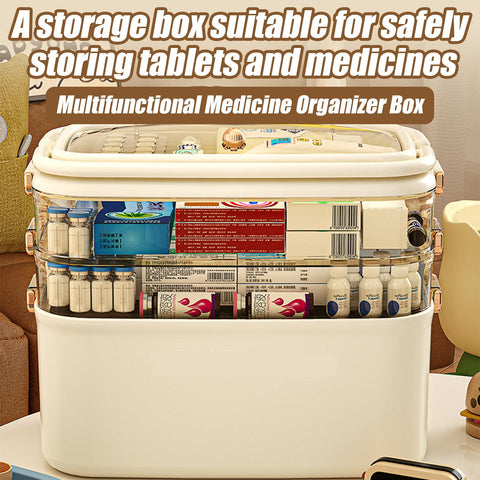 ORARTMM storage boxes with lids, storage boxes, medicine storage box, medicine box Multi Compartment Medicine Organizer