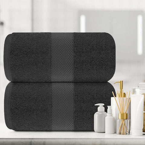 Hieftan Towels Bath Sheet Set – 100% Cotton Pack of 2 Extra Large Bath Sheets Towel 600gsm Highly Absorbent Rapid Dry Super Sheets for Bathroom 140 X