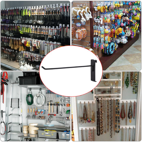 IGNPION 35Pcs Grid Panel Hooks, 20cm Retail Wall Grid Display Hooks for Display Stand Rack, Wire Grid Accessories Hangers for Shop, Garages, Workshop