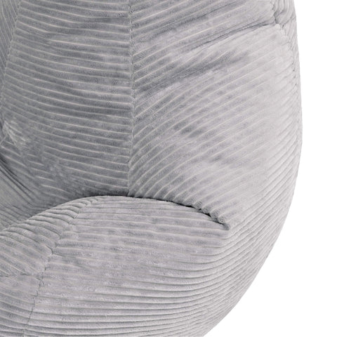 icon Dalton Large Cord Bean Bag & Footstool with Filling Included, Grey