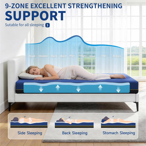 Doubleslee Memory Foam Small Double Mattress, 6 Inch Medium, 120x190x15cm
