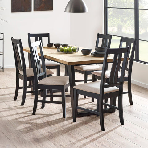 Julian Bowen Hilton Dining Chairs, Set of 2, Black - H96 x W49 x D53cm