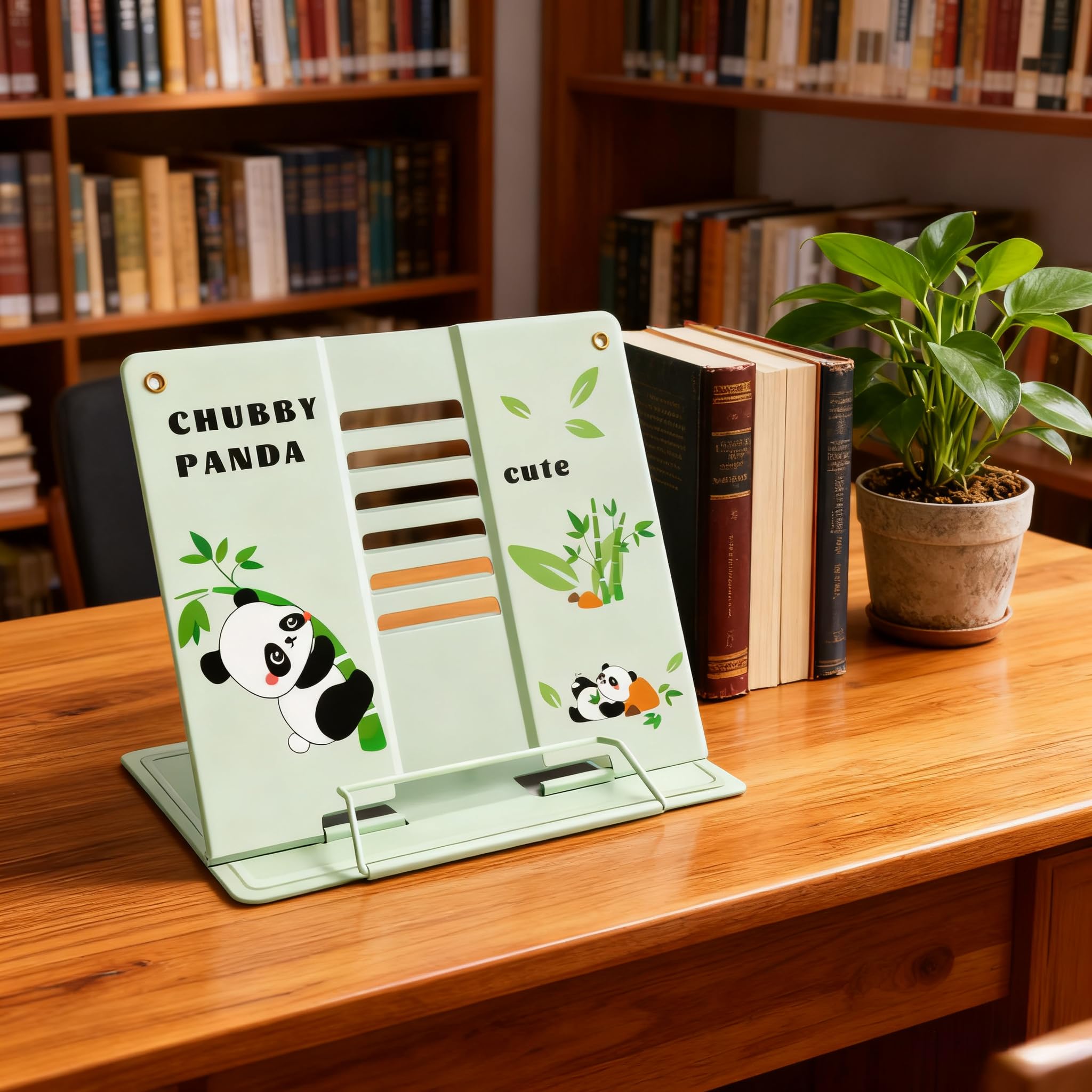 Book Stand,Adjustable Metal Book Holders,Cookbook Reading Rest Holder Anti-Slip Adjustable Desktop Bookend Portable Reading Rest Holder for Cookbook