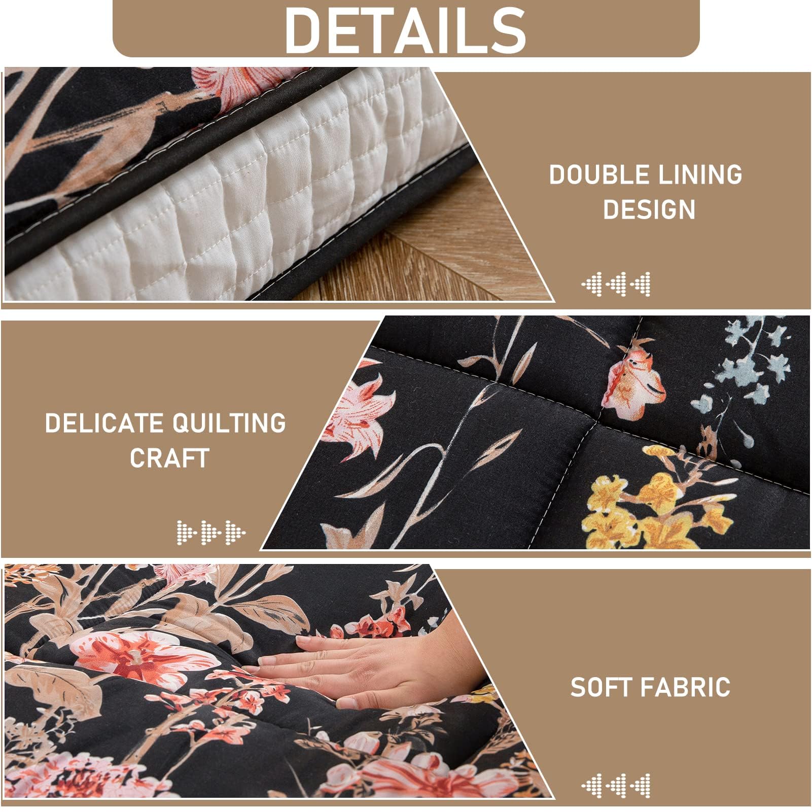 MAXYOYO Futon Mattress, Padded Japanese Floor Mattress Quilted Bed Mattress Topper