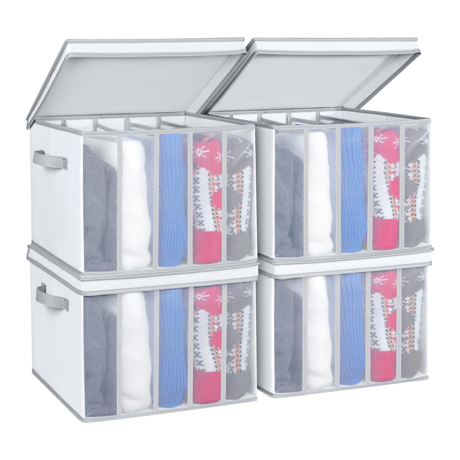 Univivi Extra Large Wardrobe Closet Organiser, 43 * 30 * 30cm, 4 pack