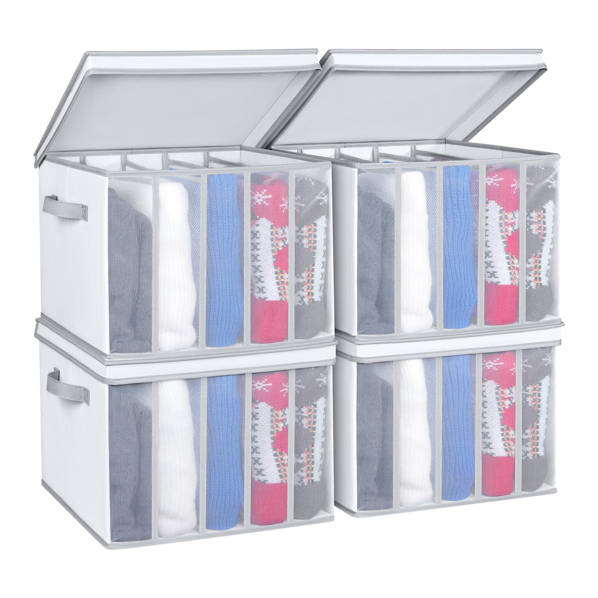 Univivi Extra Large Wardrobe Closet Organiser, 43 * 30 * 30cm, 4 pack