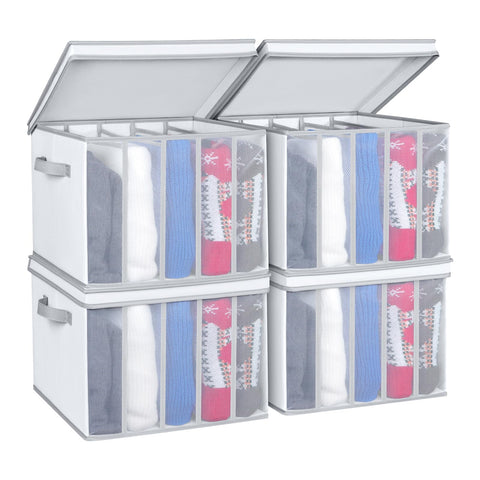 Univivi Extra Large Wardrobe Closet Organiser, 43 * 30 * 30cm, 4 pack