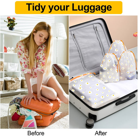 15Pcs Travel Shoe Bags, Waterproof Drawstring Storage Bags