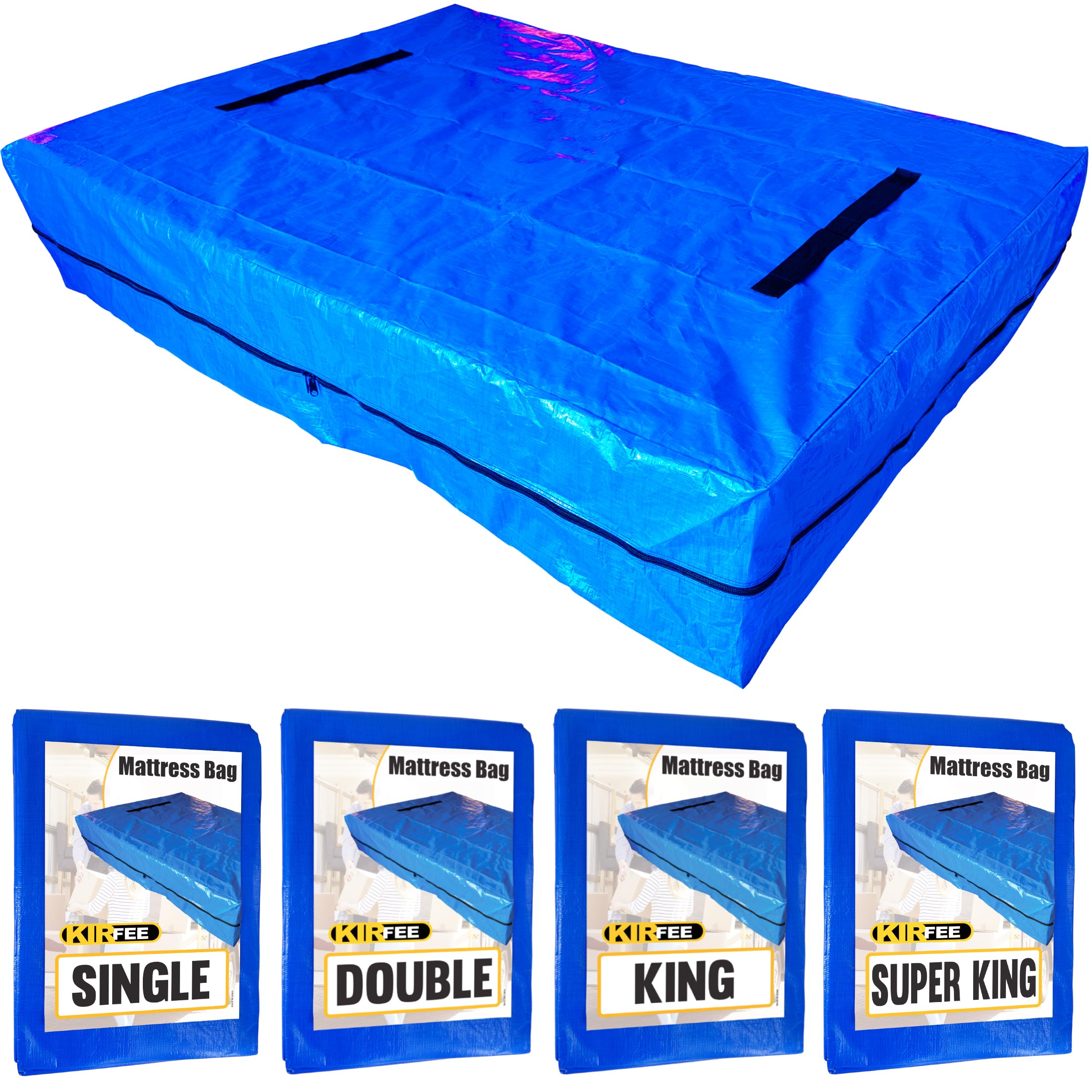 KIRFEE Double Mattress Bags For Moving And Storage | Mattress Cover For Moving | Mattress Bag With 8 Handles