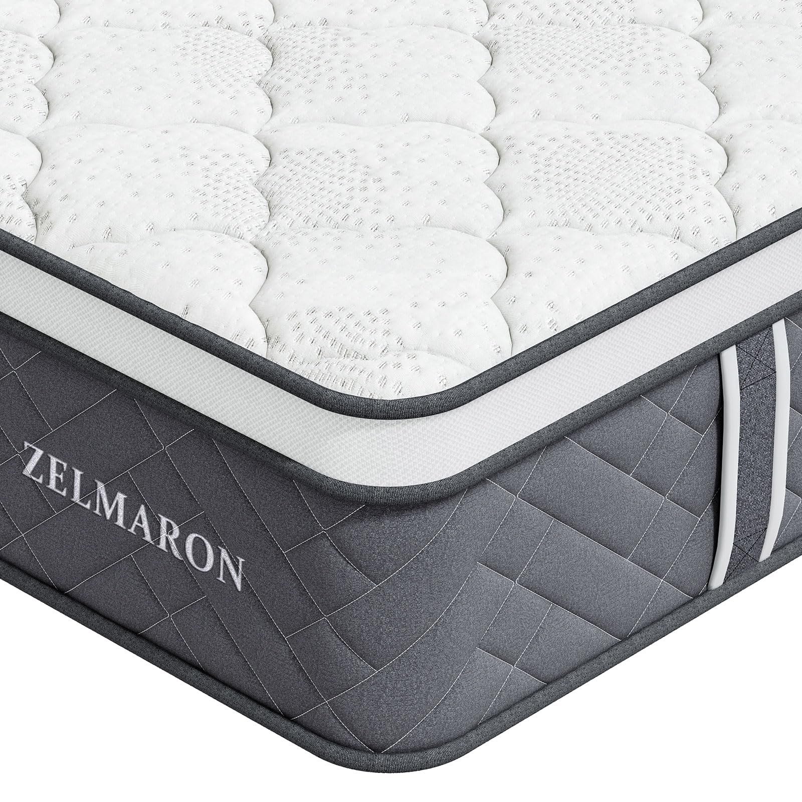 Zelmaron Single Mattress, 12 Inch Innerspring Hybrid Mattress 3FT with Pocket Sprung & Breathable Foam - Medium Firm Mattresses, Motion Isolation
