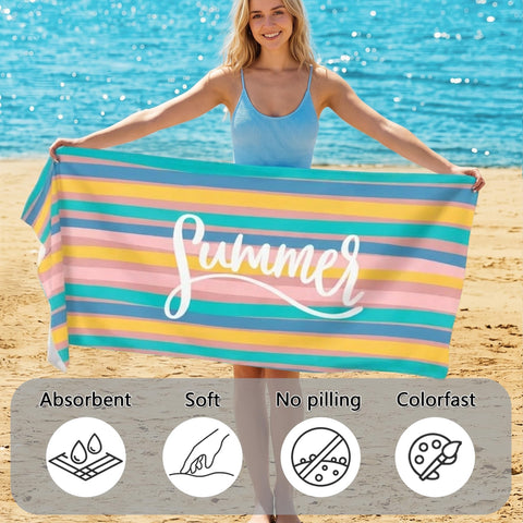 Microfibre Beach Towel Extra Large 160x80cm – Oversized Sand Free Quick Dry Beach Towels for Adults