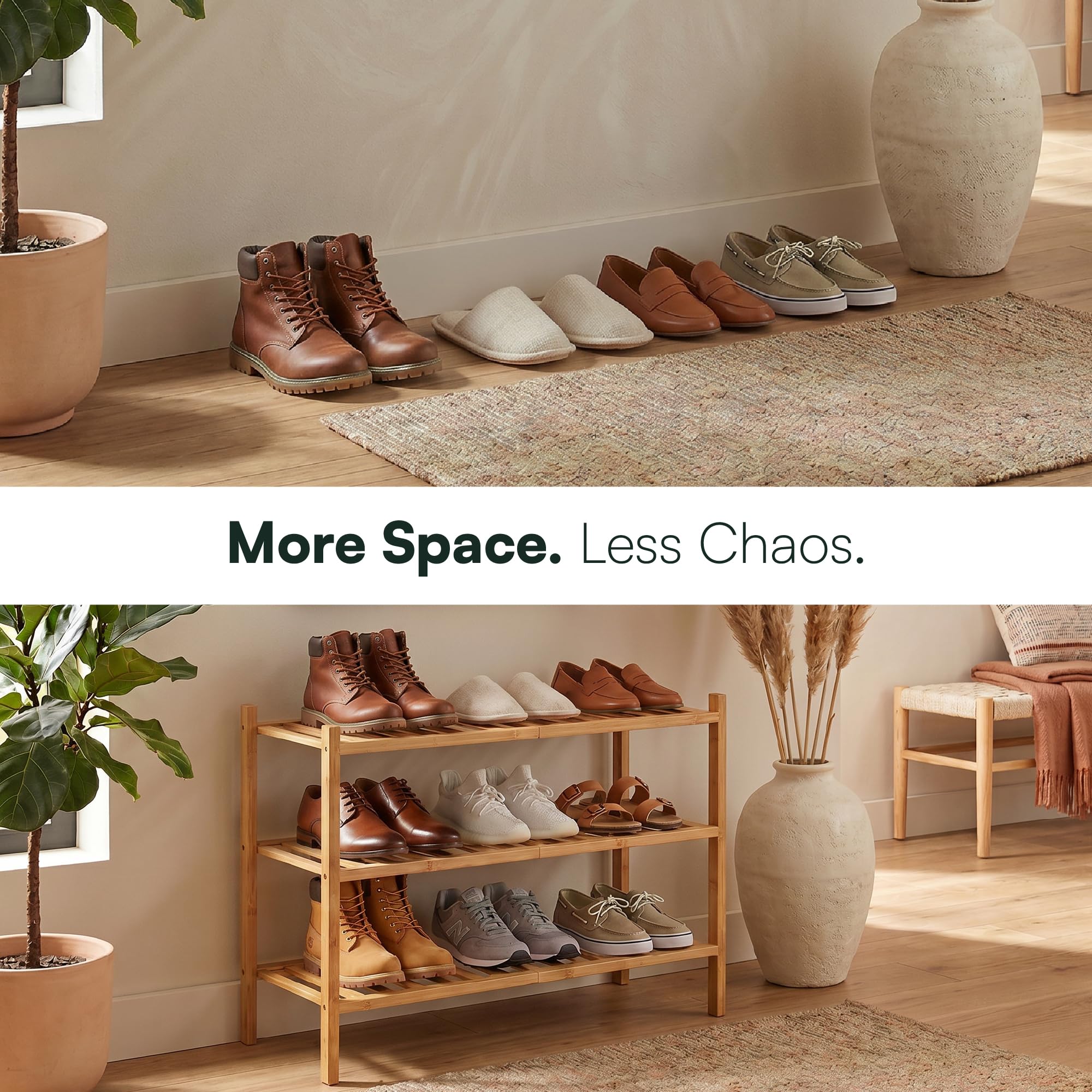 Shoe Rack Wooden - Shoe Storage Organiser - Shoes Rack Shelf Stand