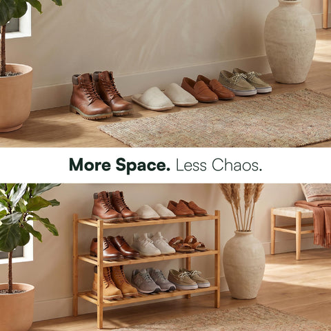 Shoe Rack Wooden - Shoe Storage Organiser - Shoes Rack Shelf Stand