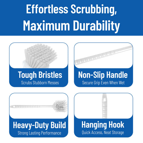 Carlisle Paddles Scrub Brush, White