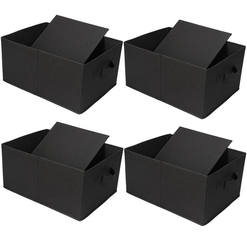 JAKAGO Foldable Wardrobe Fabric Storage Boxes 4 Pack, 39 x 29 x 20 cm