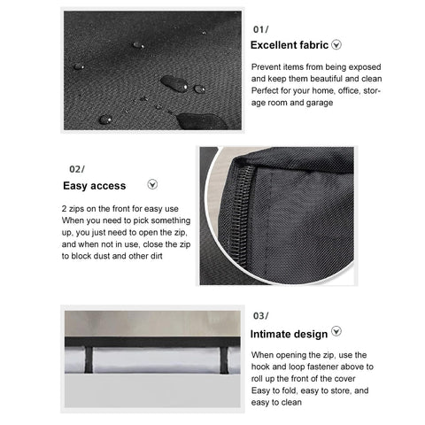 LICAEVEY Water Proof Shelf Cover, 210D Silver Coated Oxford Fabric Duty Dust Proof Storage Wire Rack Covers