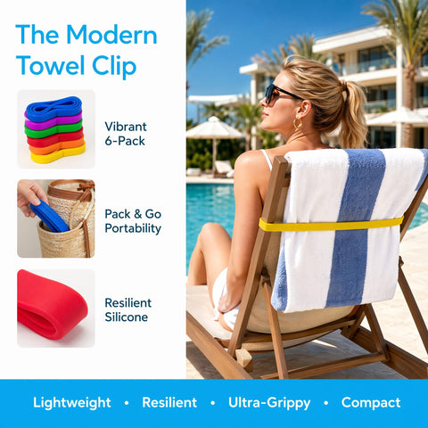 QIANSSE 6 Pack Beach Towel Clips