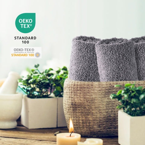 SweetNeedle 6 Piece Towel Set - 2 Bath Towels, 2 Hand Towels and 2 Washcloths Cotton Daily Use Hotel Spa Quality Soft Highly Absorbent Quick Dry