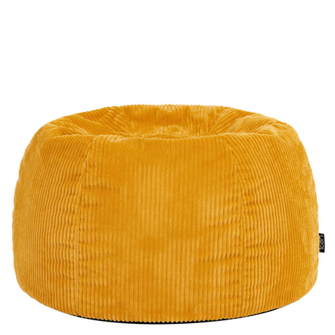 icon Kingston Cord Bean Bag with Filling Included, Set of 2, Yellow